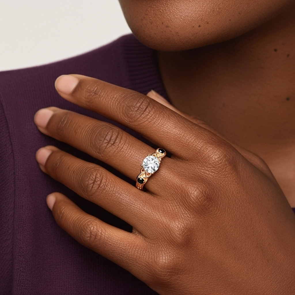 Vintage Unique Round 2.00ct Cubic Zirconia Engagement Ring