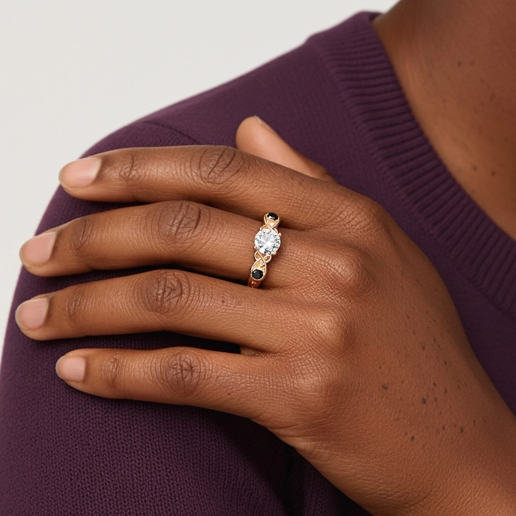 Vintage Unique Round 2.00ct Cubic Zirconia Engagement Ring