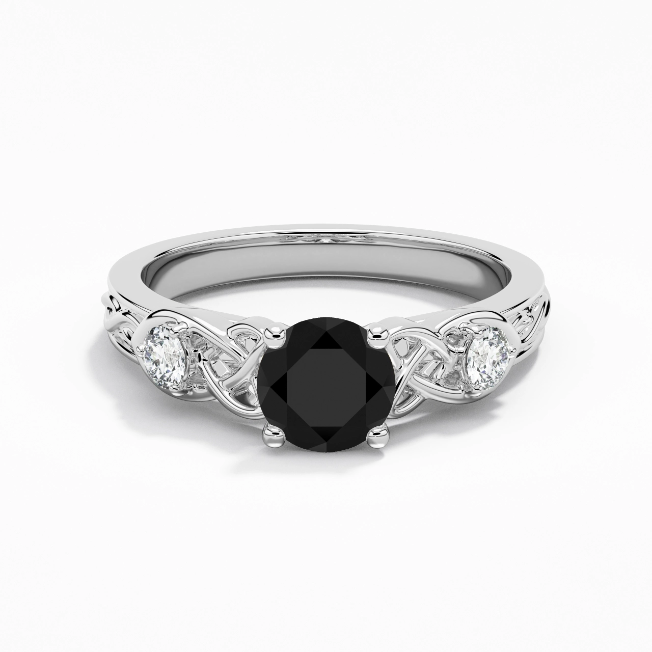 Vintage Unique Round 1.00ct Cubic Zirconia Engagement Ring