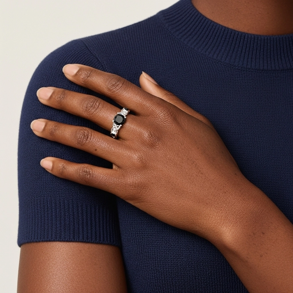 Vintage Unique Round 1.00ct Cubic Zirconia Engagement Ring