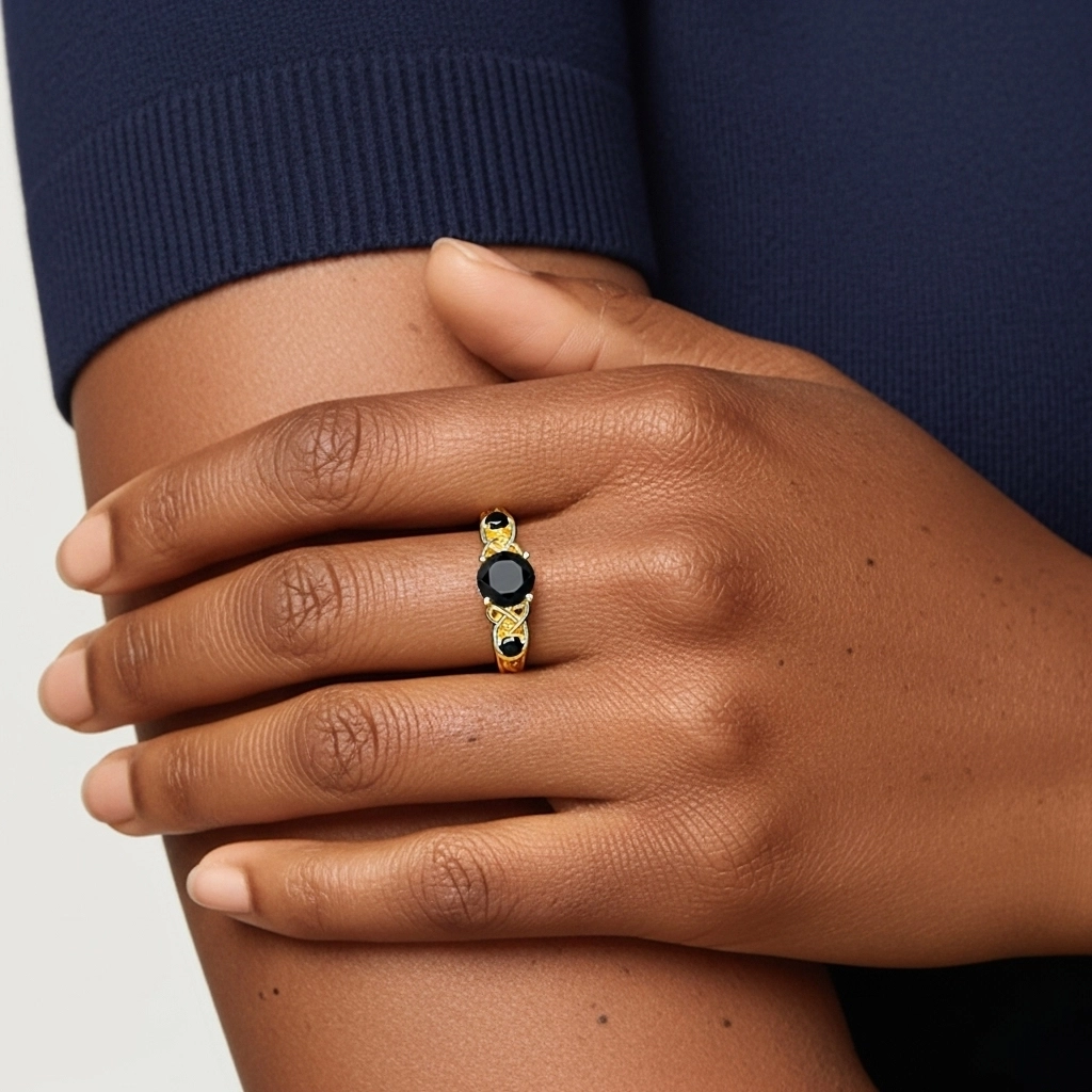 Vintage Unique Round 1.00ct Cubic Zirconia Engagement Ring