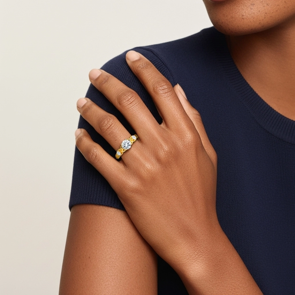 2.00ct Moissanite Bague de fiançailles Argent sterling 925