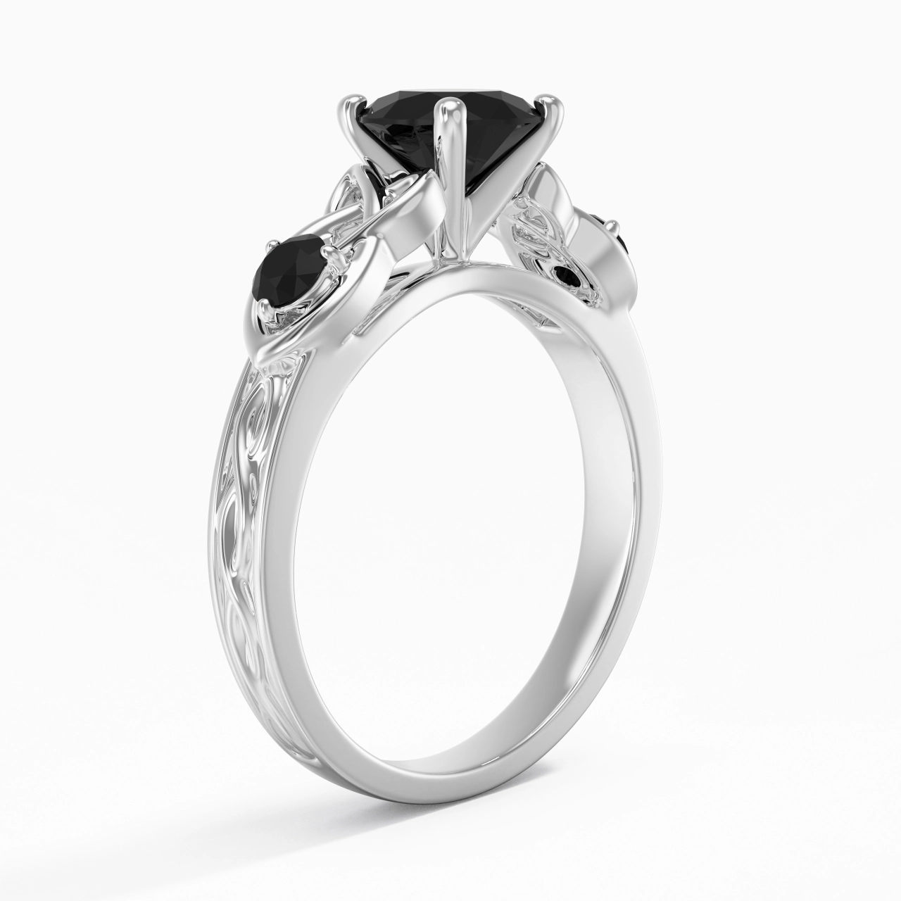 Vintage Unique Round 1.00ct Cubic Zirconia Engagement Ring