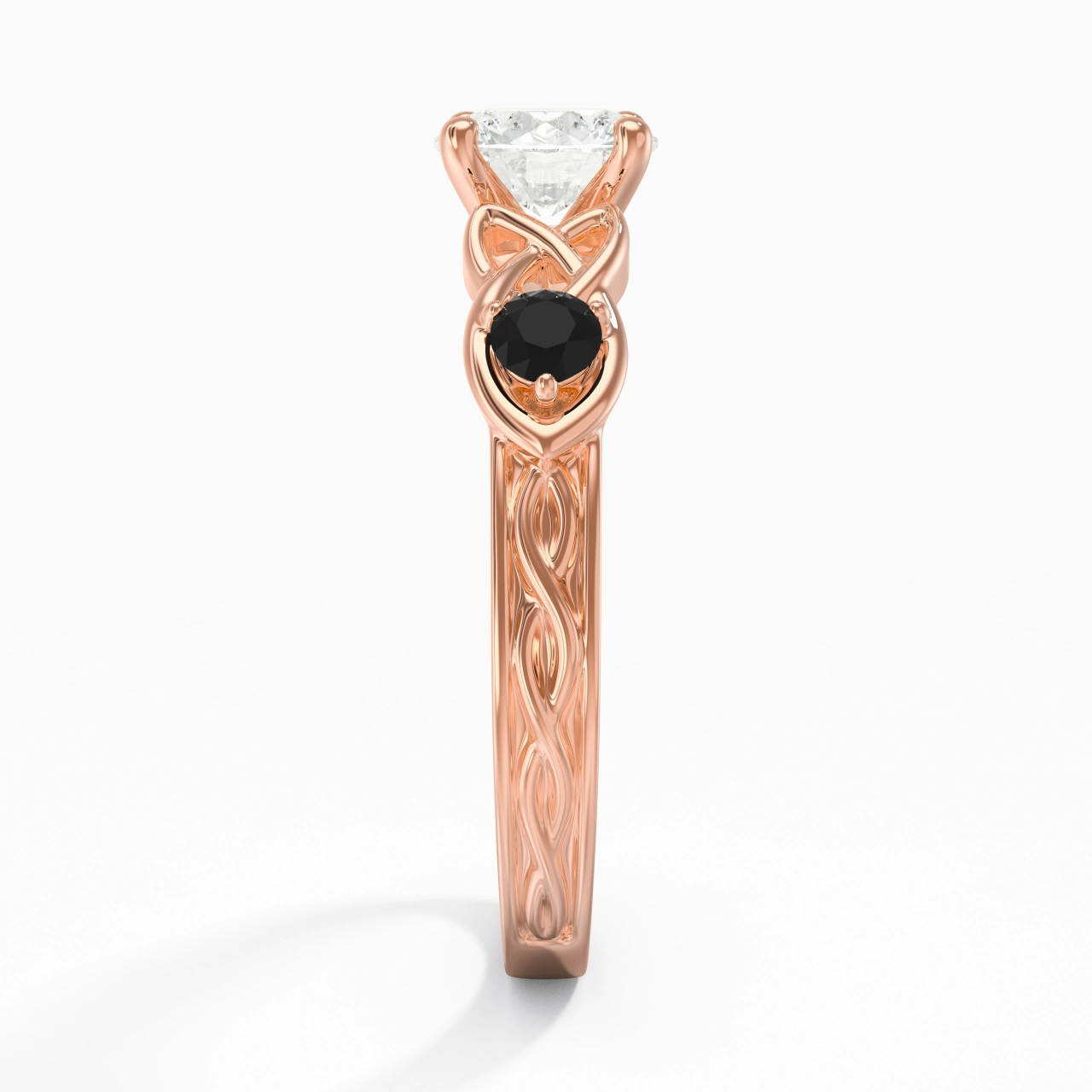 Vintage Unique Round 1.00ct Cubic Zirconia Engagement Ring