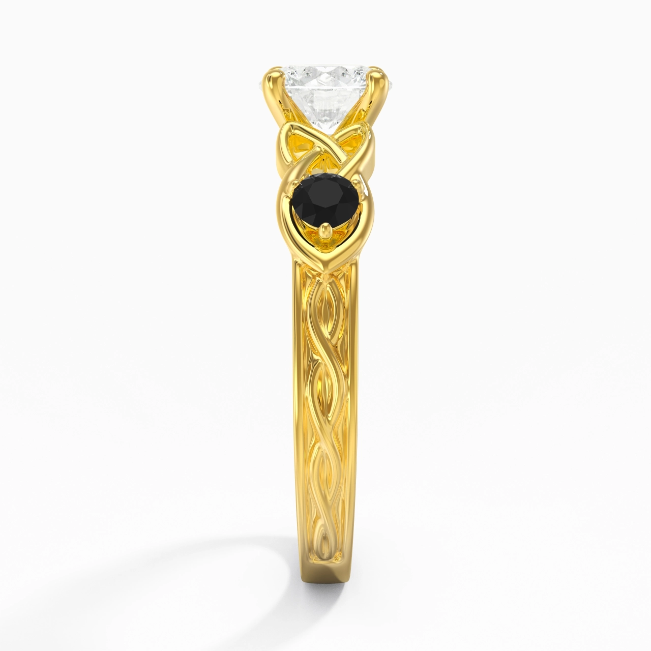 Vintage Unique Round 1.00ct Cubic Zirconia Engagement Ring