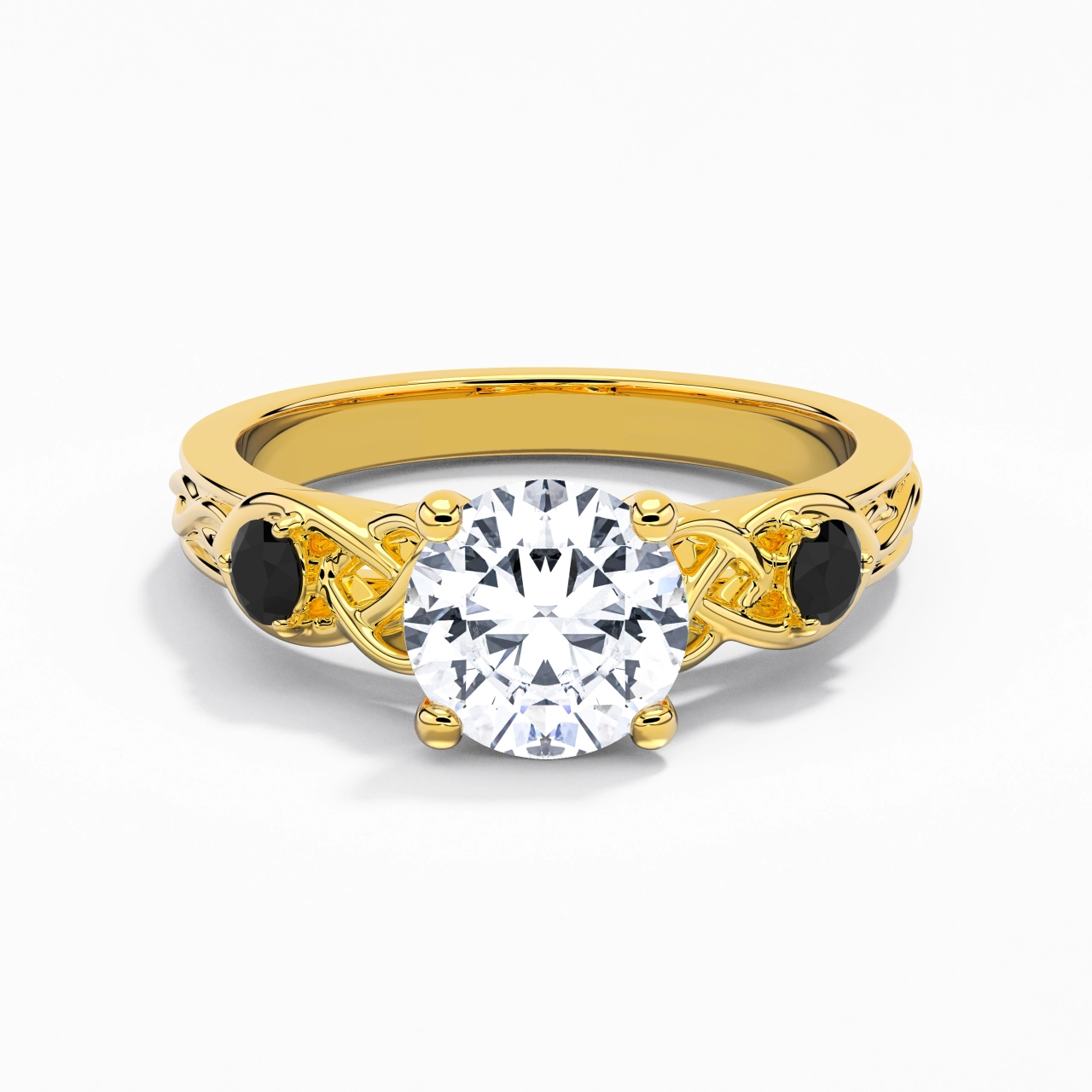 Vintage Unique Round 2.00ct Cubic Zirconia Engagement Ring