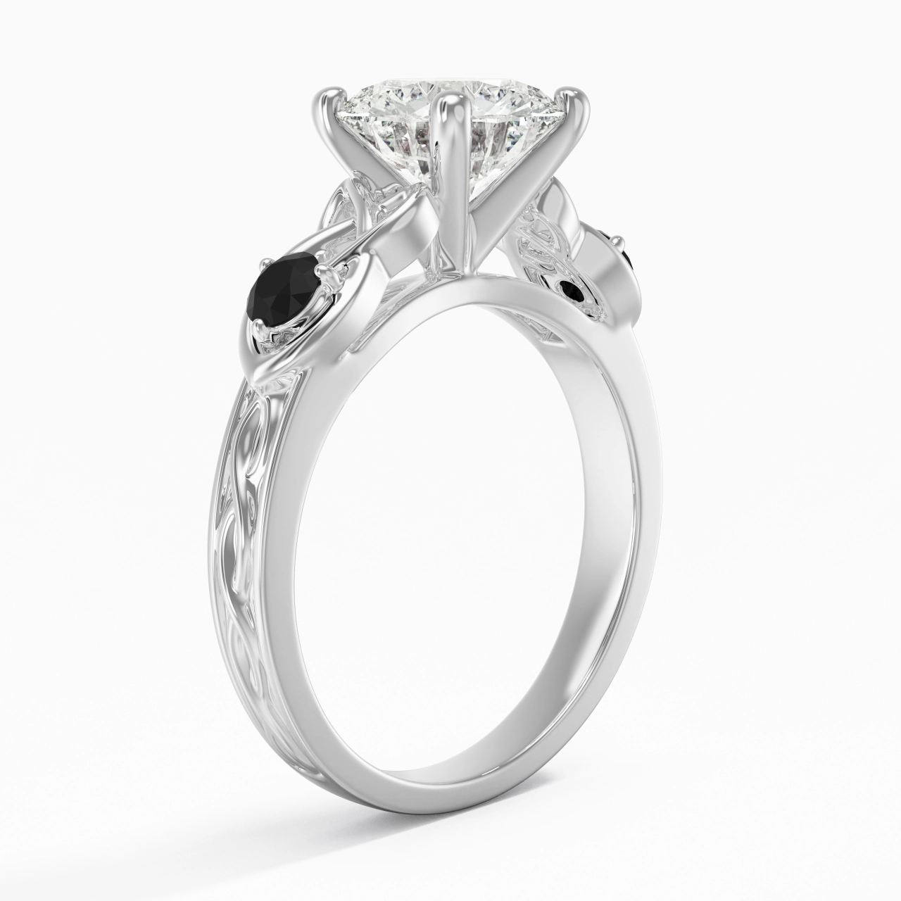 Vintage Unique Round 2.00ct Cubic Zirconia Engagement Ring