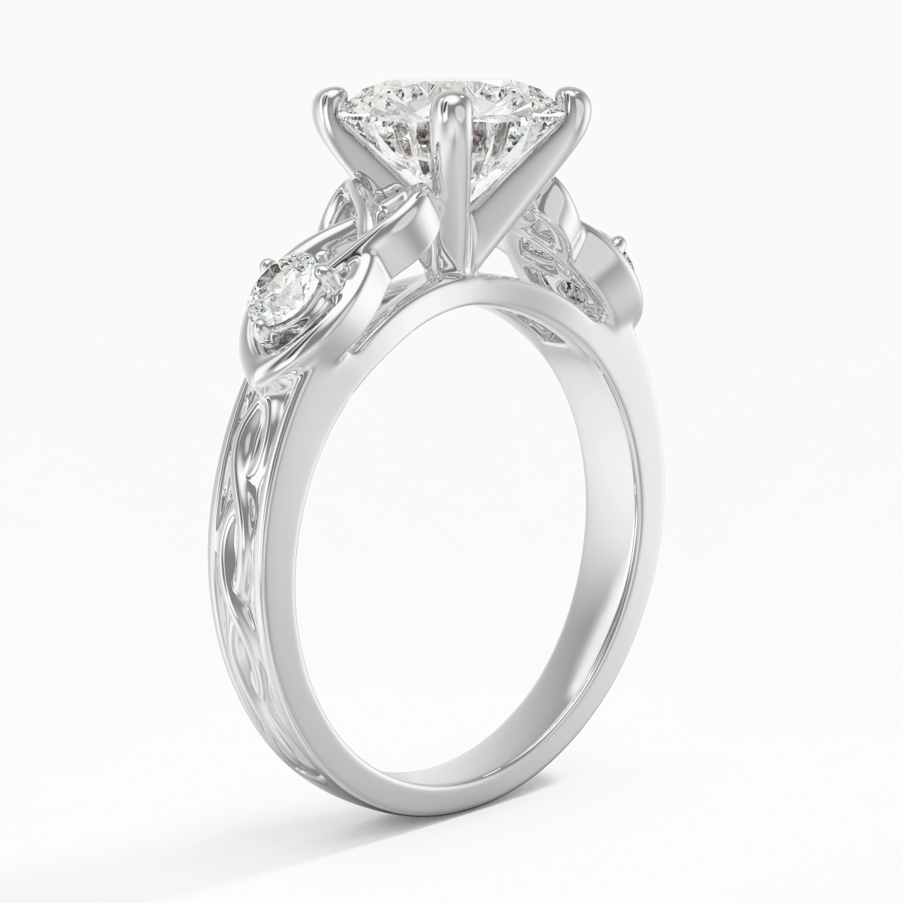 2.00ct Moissanite Engagement Ring 925 Sterling Silver