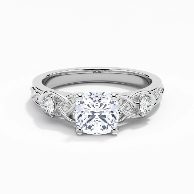 2.00ct Moissanite Engagement Ring 925 Sterling Silver