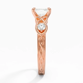 2.00ct Moissanite Engagement Ring 14K Rose Gold