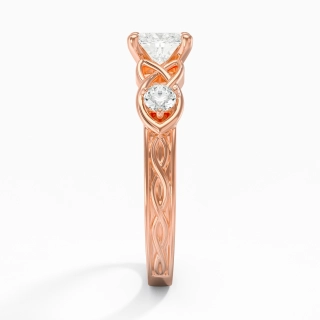 1.50ct Moissanite Engagement Ring 18K Rose Gold