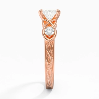 2.00ct Moissanite Engagement Ring 14K Rose Gold