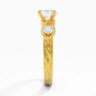 1.00ct Moissanite Engagement Ring 18K Gold