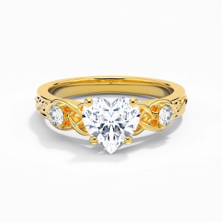 2.00ct Moissanite Engagement Ring 18K Gold