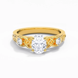 1.50ct Moissanite Engagement Ring 14K Gold