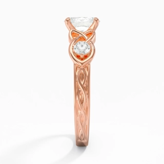 1.00ct Moissanite Engagement Ring 14K Rose Gold