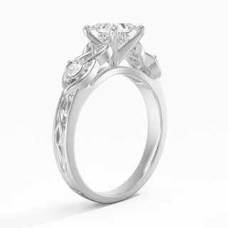 1.00ct Moissanite Engagement Ring 925 Sterling Silver