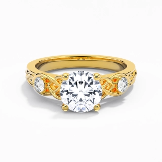 2.00ct Moissanite Engagement Ring 18K Gold