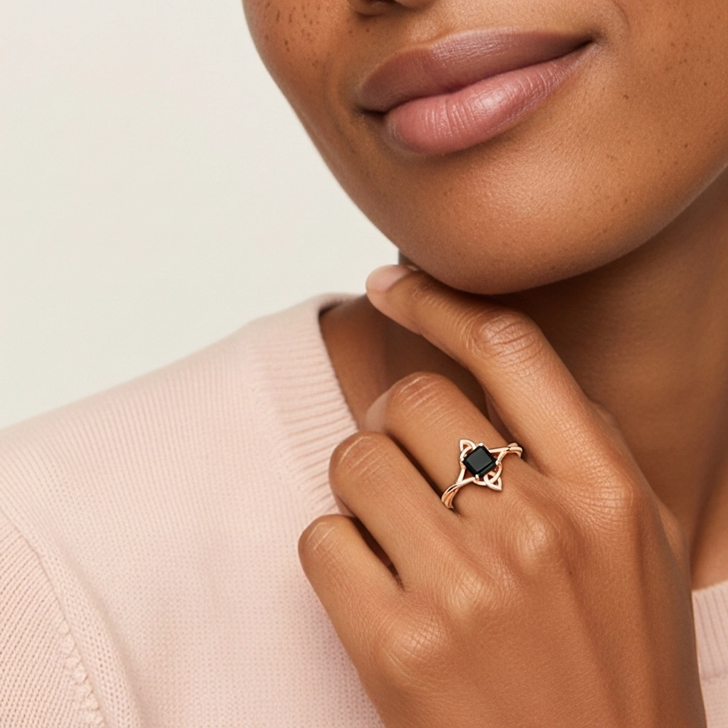 Celtic Knot Solitaire Engagement Ring 1.00ct Cubic Zirconia