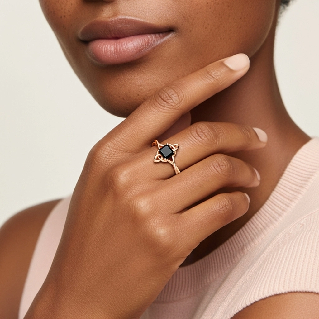 Nudo celta Solitario Anillo de Compromiso 1.00ct Circonio cúbico