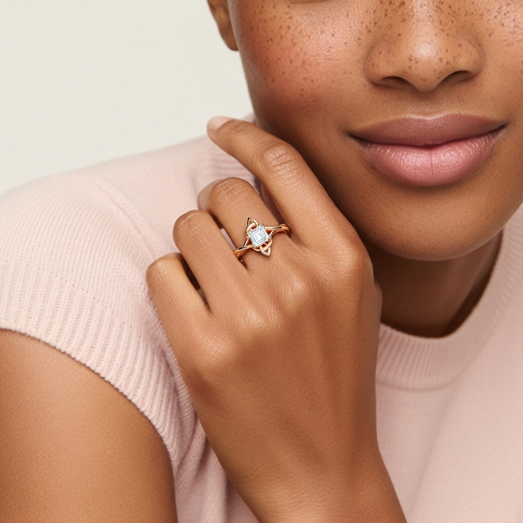 1.00ct Engagement Ring 18K Rose Gold