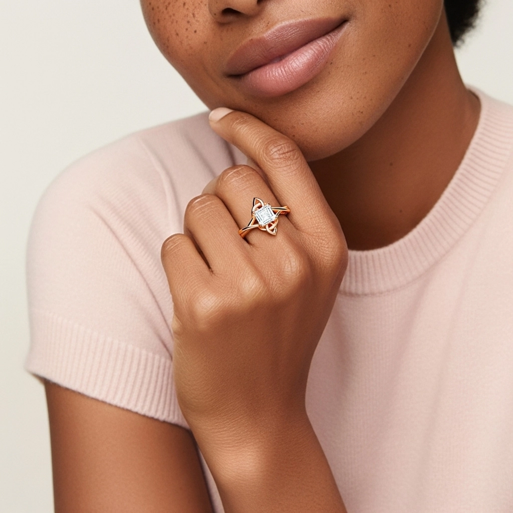 Noeud celtique Solitaire Bague de fiançailles 1.00ct