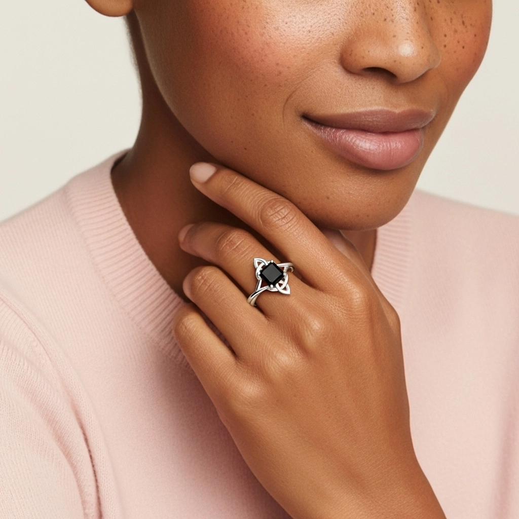 Nudo celta Solitario Anillo de Compromiso 1.00ct Circonio cúbico