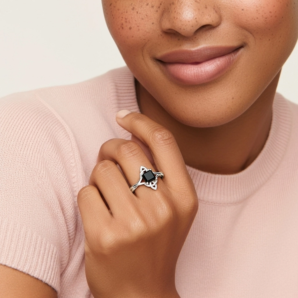 Celtic Knot Solitaire Engagement Ring 1.00ct Cubic Zirconia