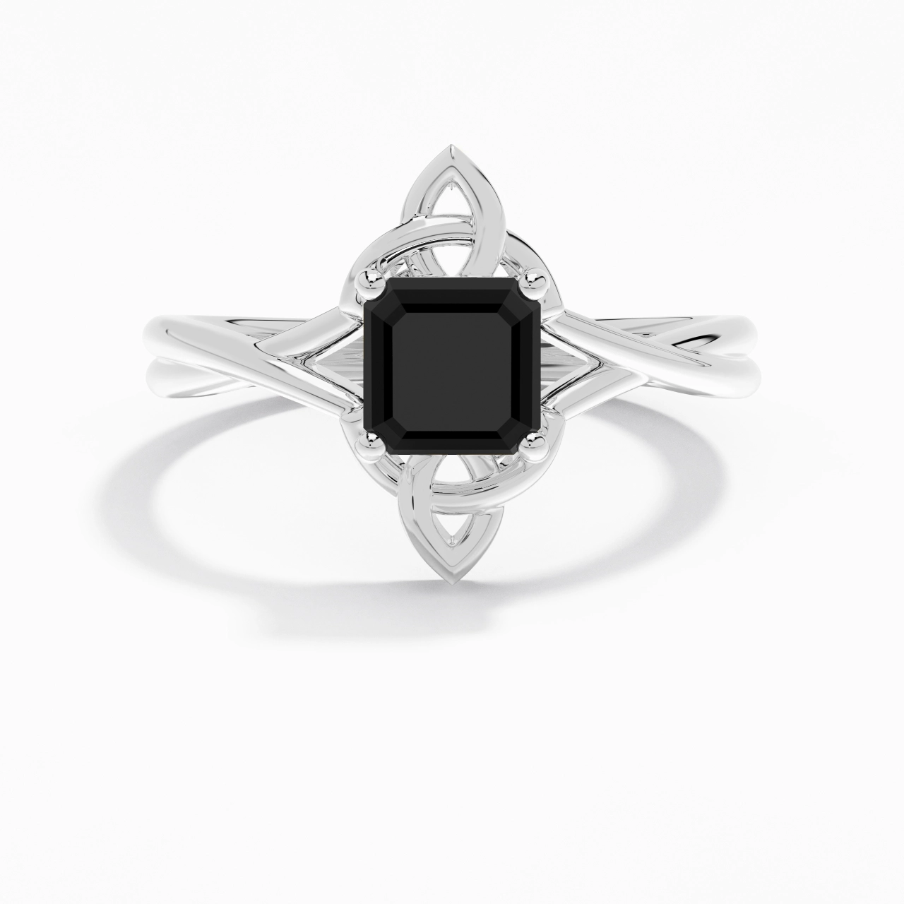 Celtic Knot Solitaire Engagement Ring 1.00ct Cubic Zirconia
