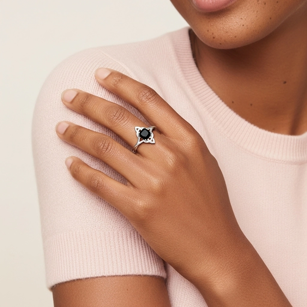 Nudo celta Solitario Anillo de Compromiso 1.00ct Circonio cúbico