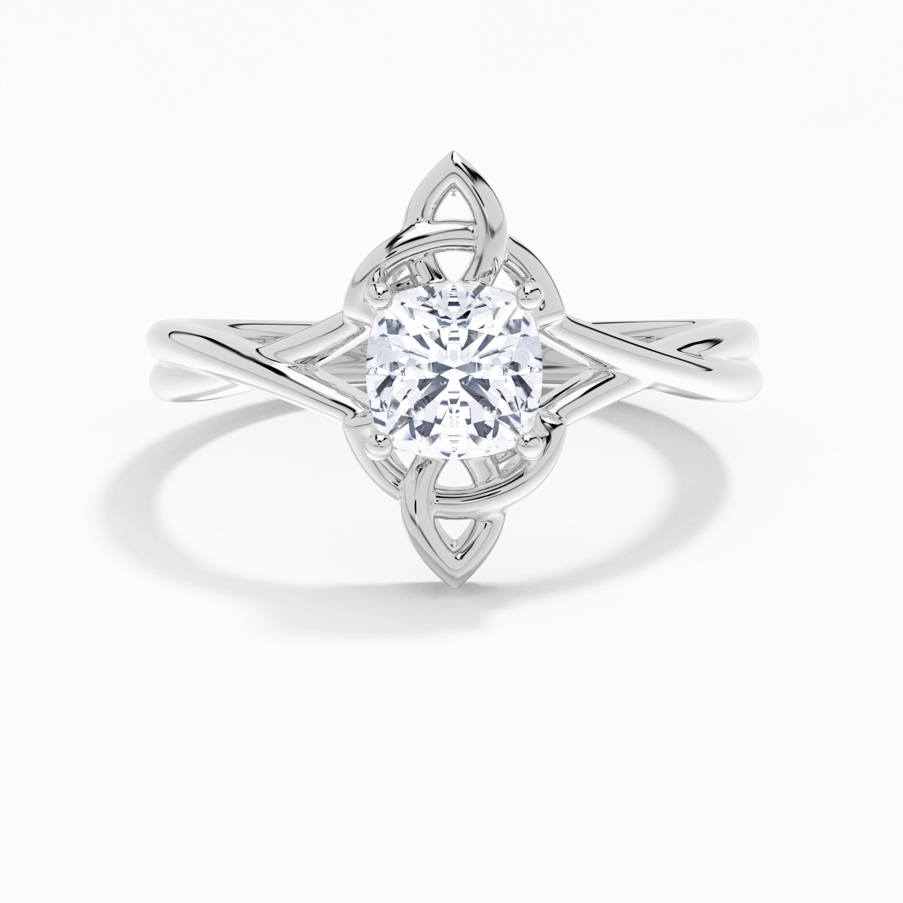 Celtic Knot Solitaire Engagement Ring 1.00ct Moissanite