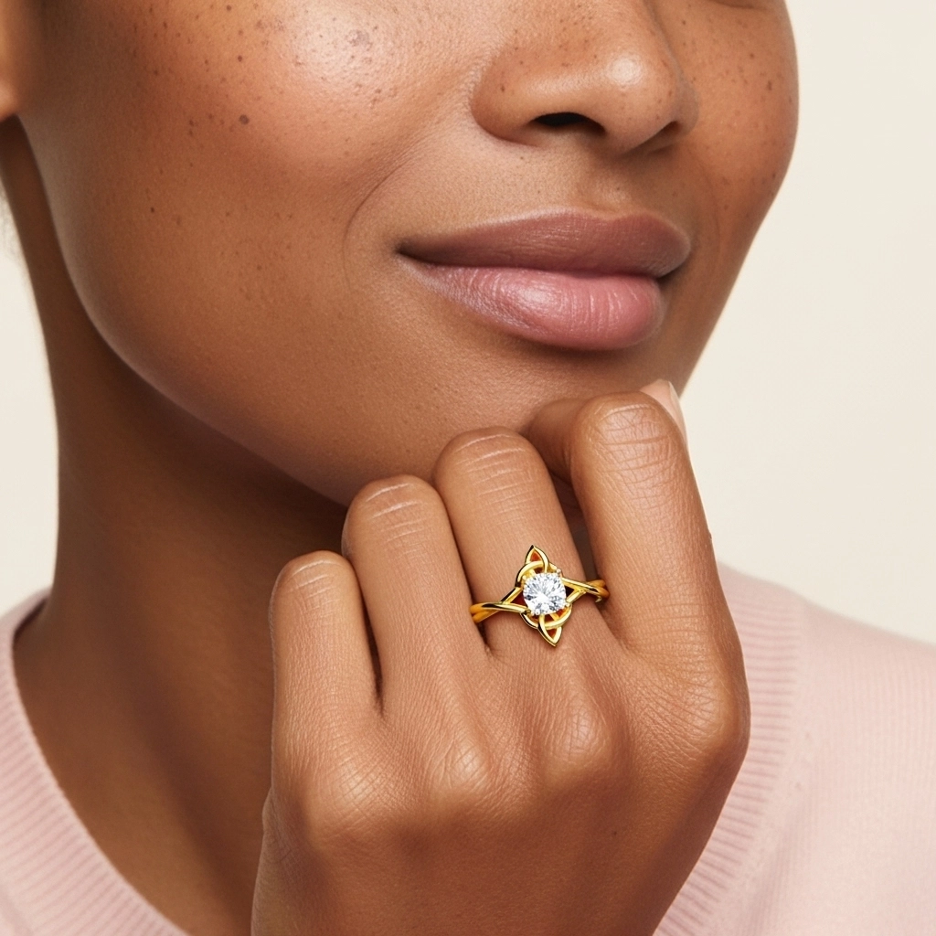 1.00ct Engagement Ring 925 Sterling Silver