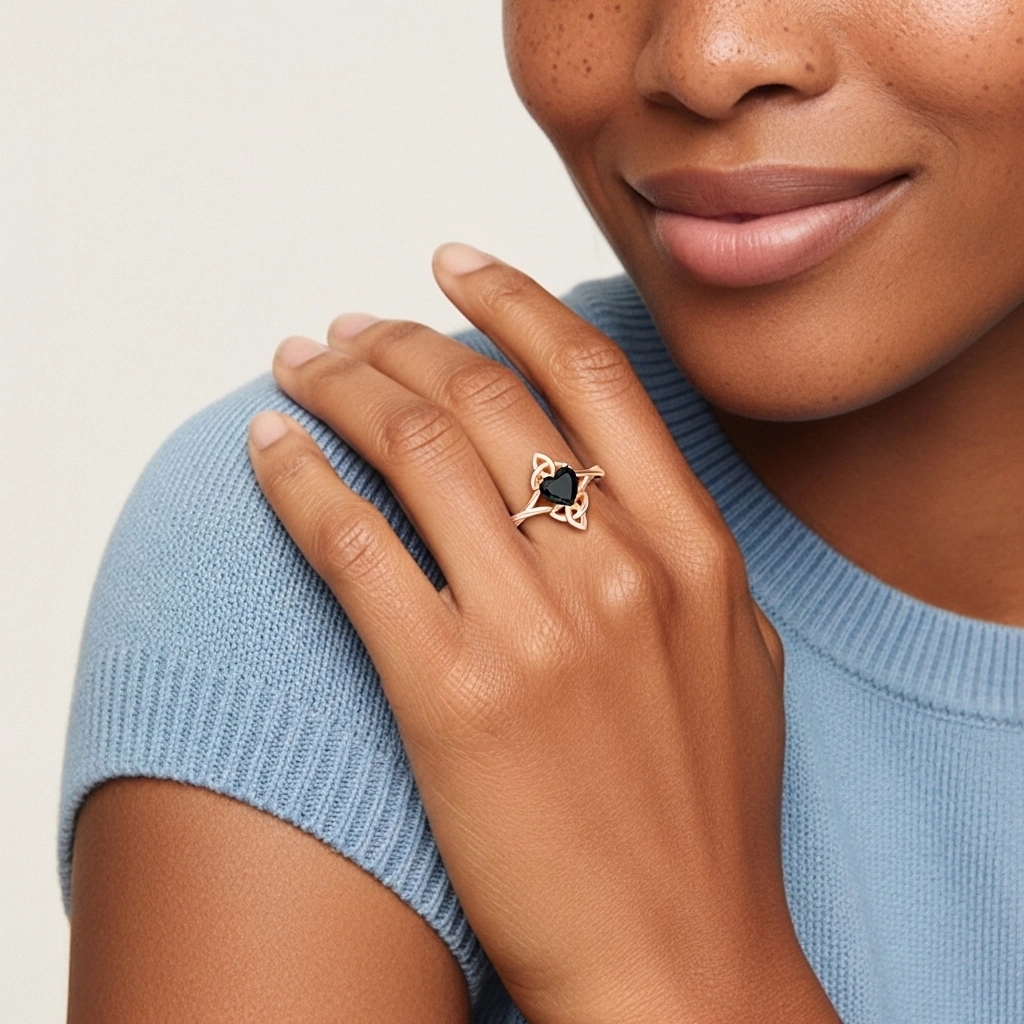 Nudo celta Solitario Anillo de Compromiso 1.00ct Circonio cúbico