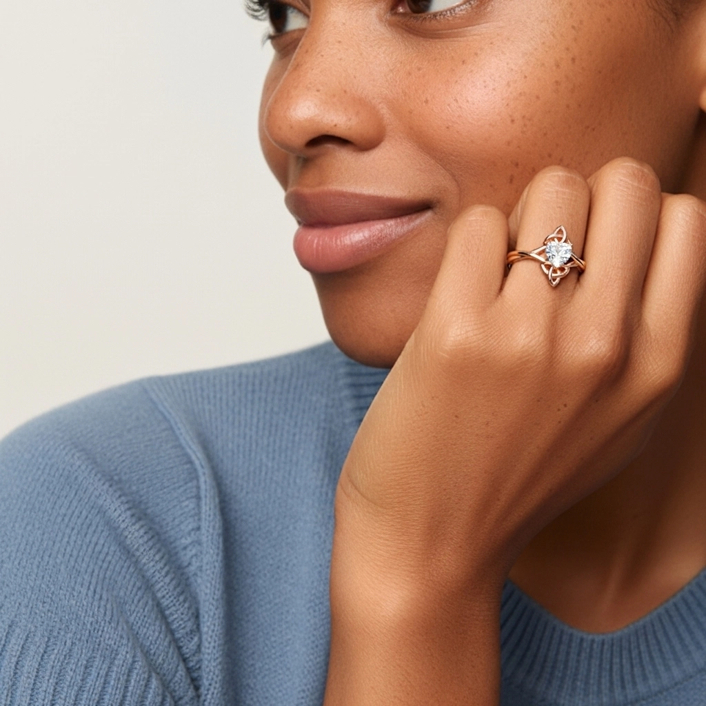 Noeud celtique Solitaire Bague de fiançailles 1.00ct