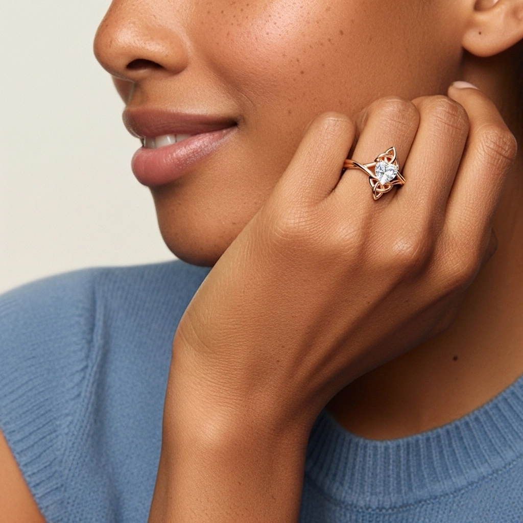 1.00ct Engagement Ring 18K Rose Gold