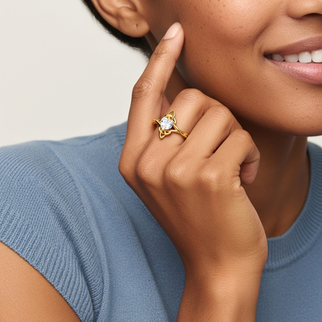 1.00ct Engagement Ring 925 Sterling Silver