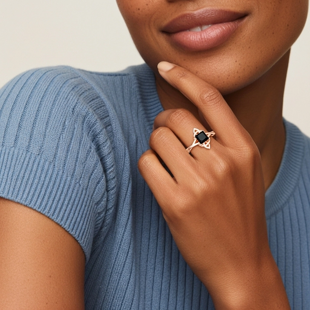 Celtic Knot Solitaire Engagement Ring 1.00ct Cubic Zirconia