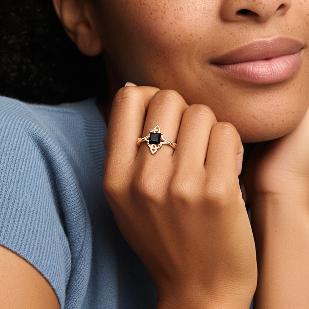 Celtic Knot Solitaire Engagement Ring 1.00ct Cubic Zirconia