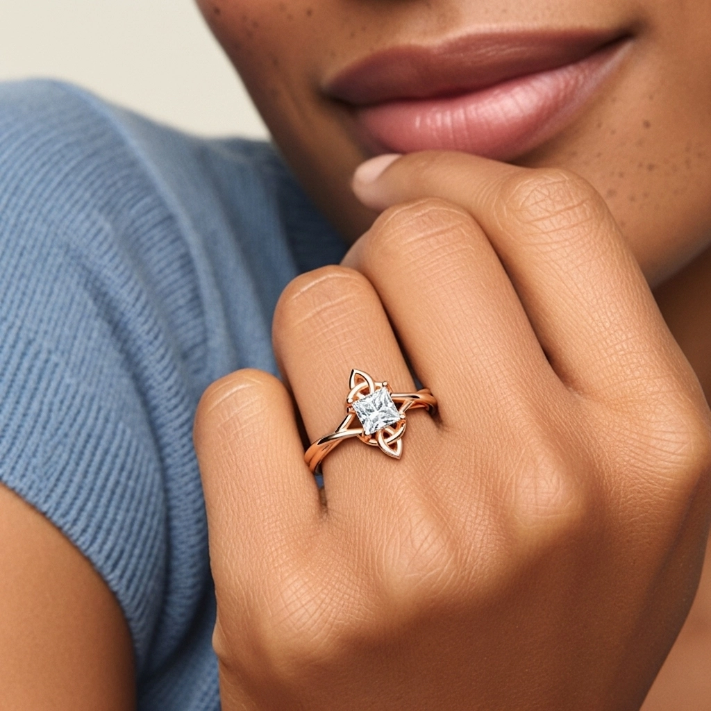 1.00ct Engagement Ring 18K Rose Gold