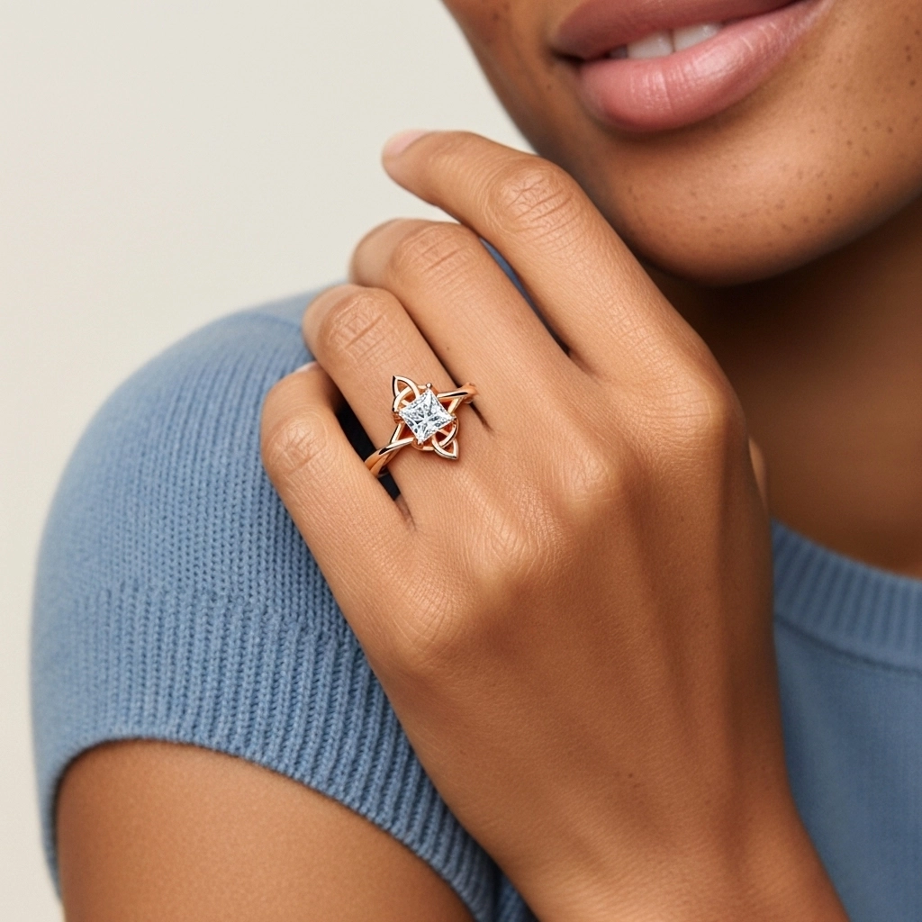 1.00ct Engagement Ring 18K Rose Gold