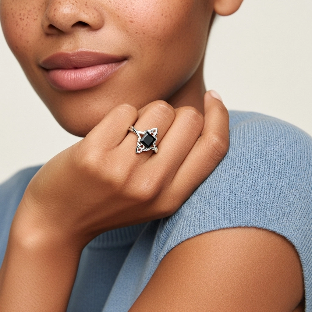 Celtic Knot Solitaire Engagement Ring 1.00ct Cubic Zirconia