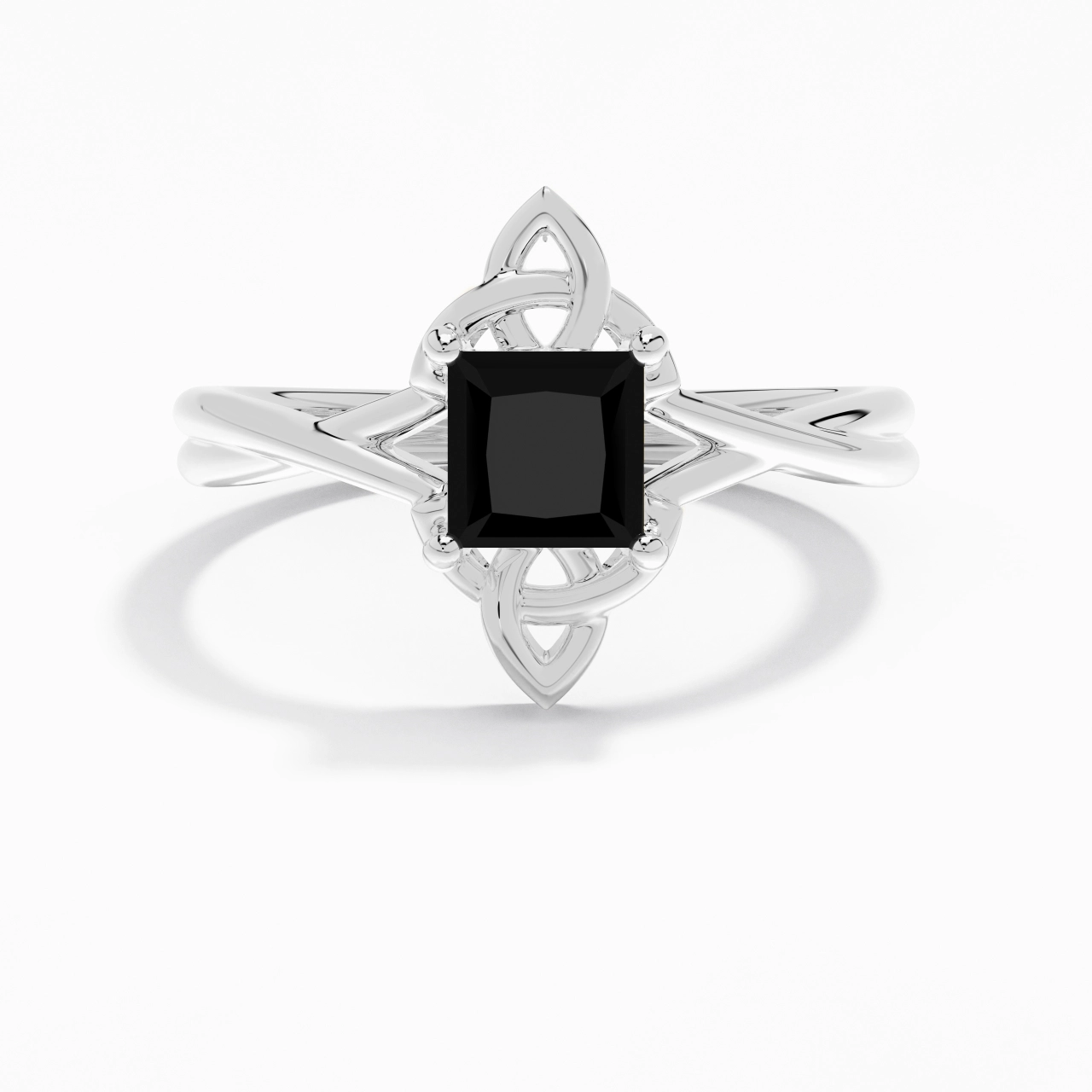 Celtic Knot Solitaire Engagement Ring 1.00ct Cubic Zirconia