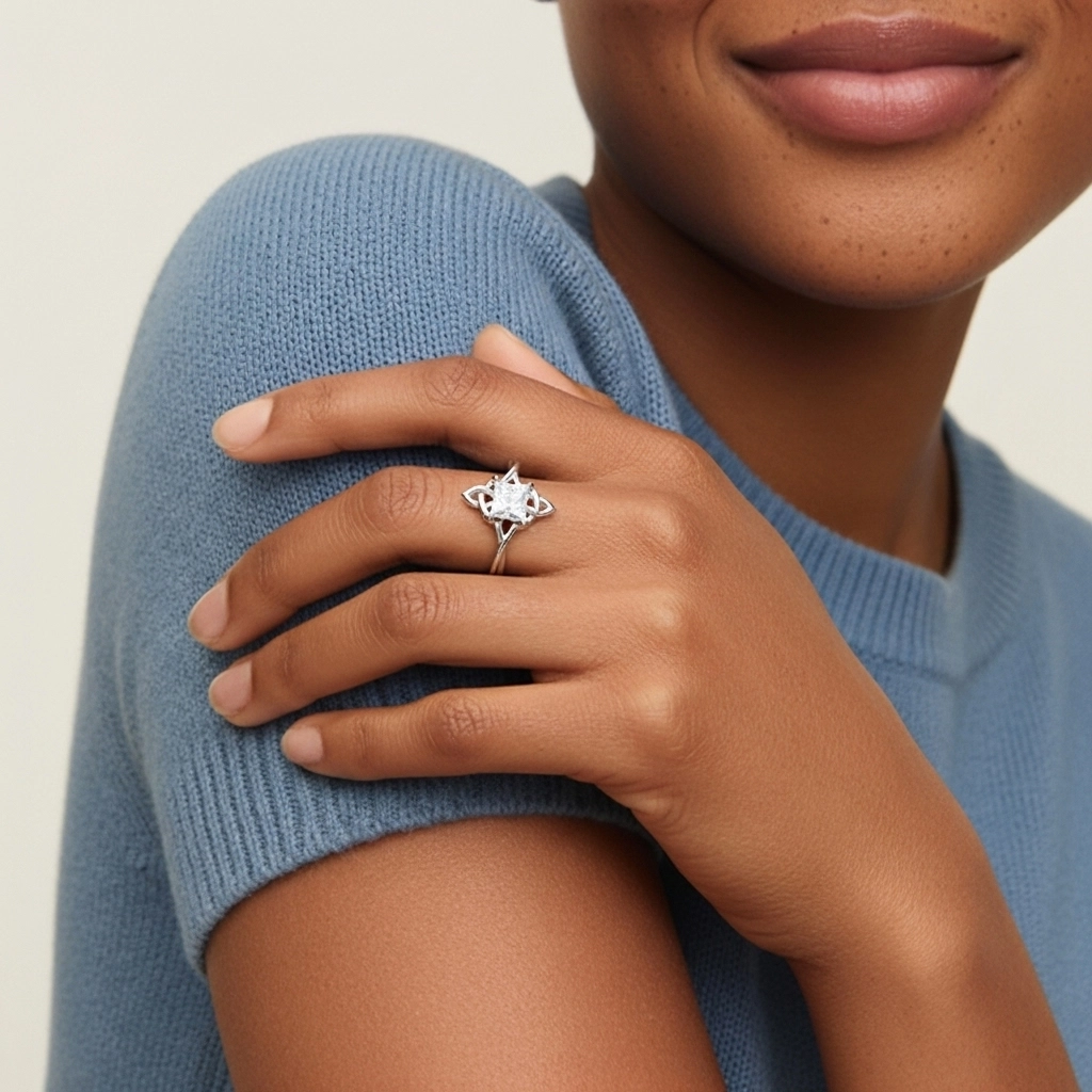 1.00ct Engagement Ring 925 Sterling Silver