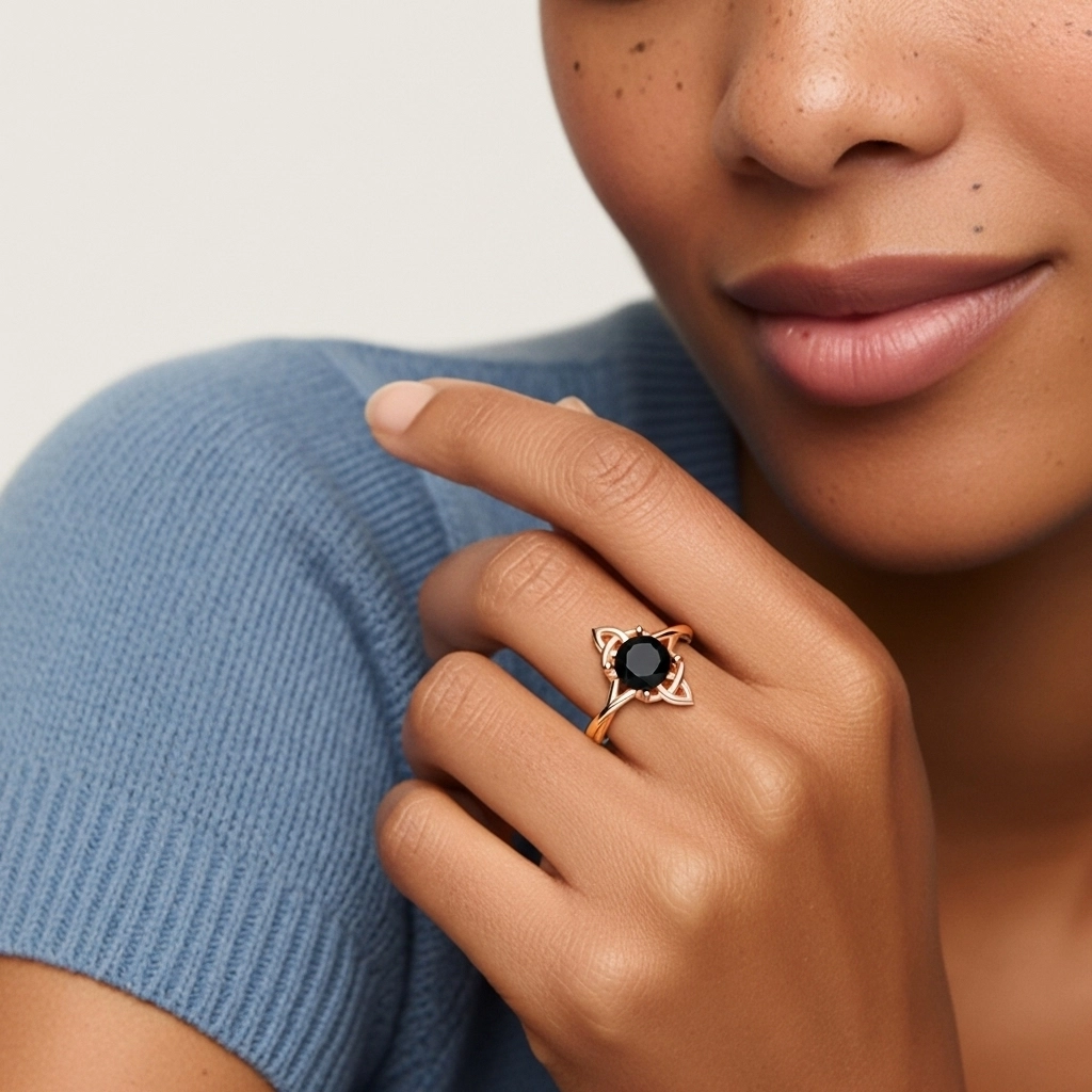 Celtic Knot Solitaire Engagement Ring 1.00ct Cubic Zirconia