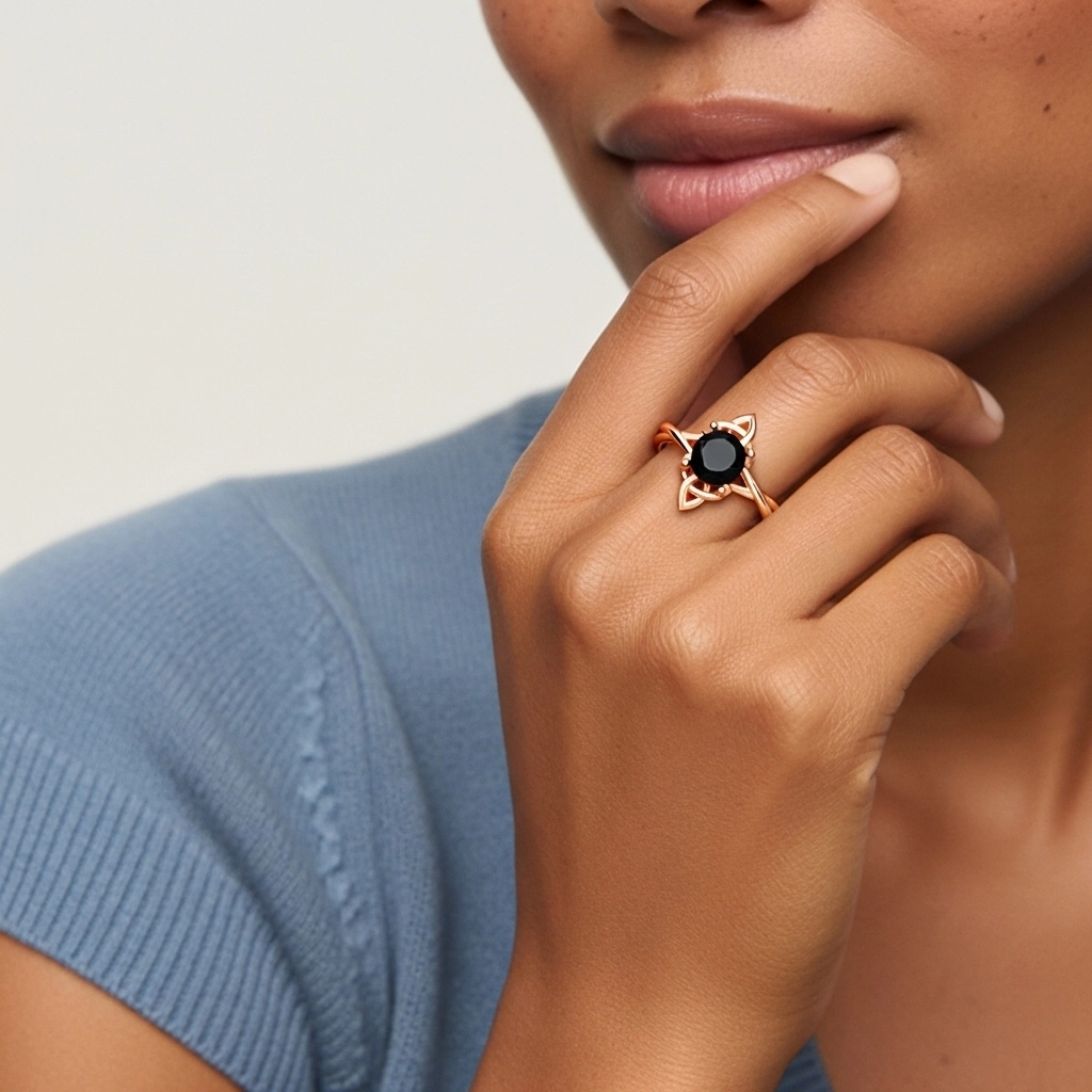 Nudo celta Solitario Anillo de Compromiso 1.00ct Circonio cúbico