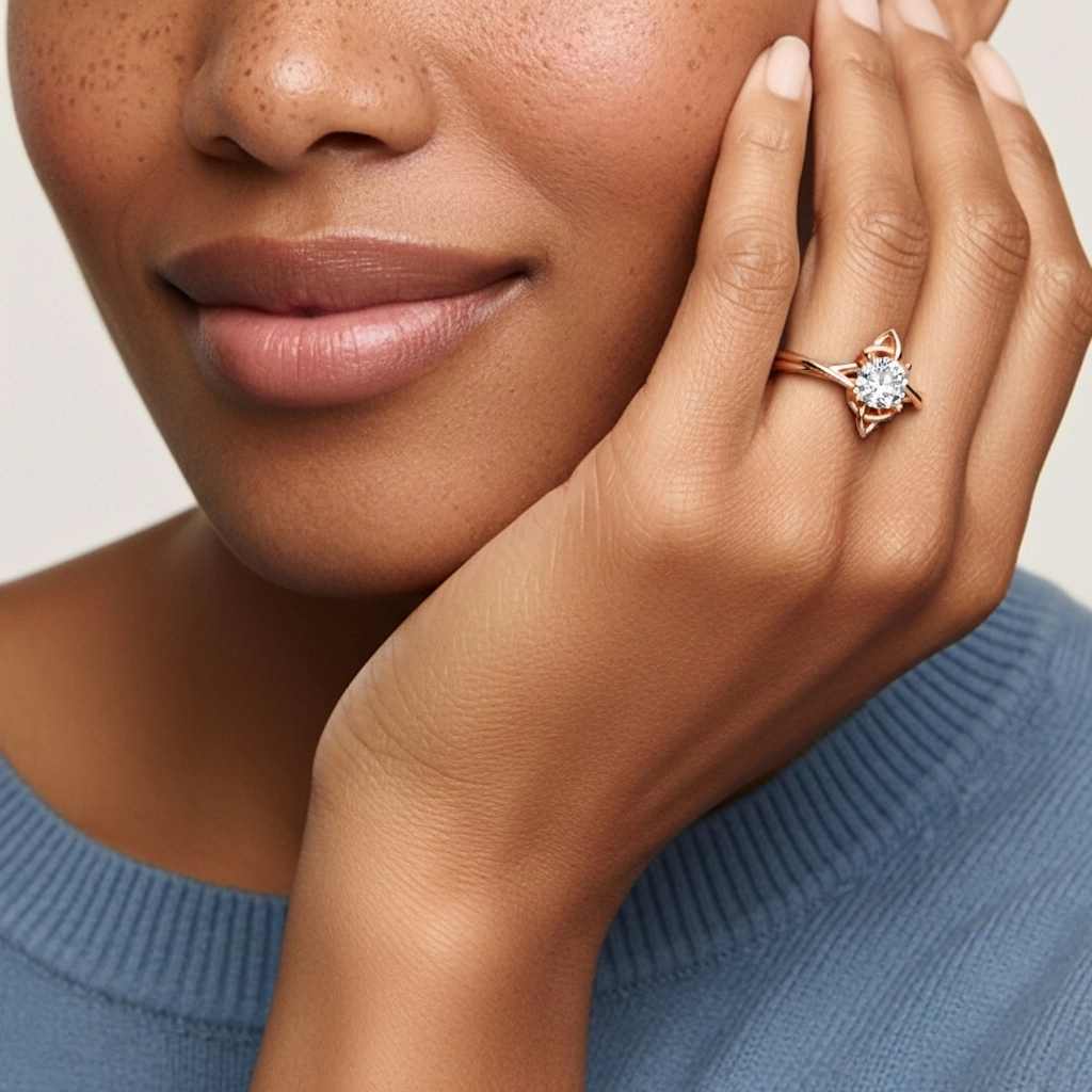 1.00ct Engagement Ring 925 Sterling Silver