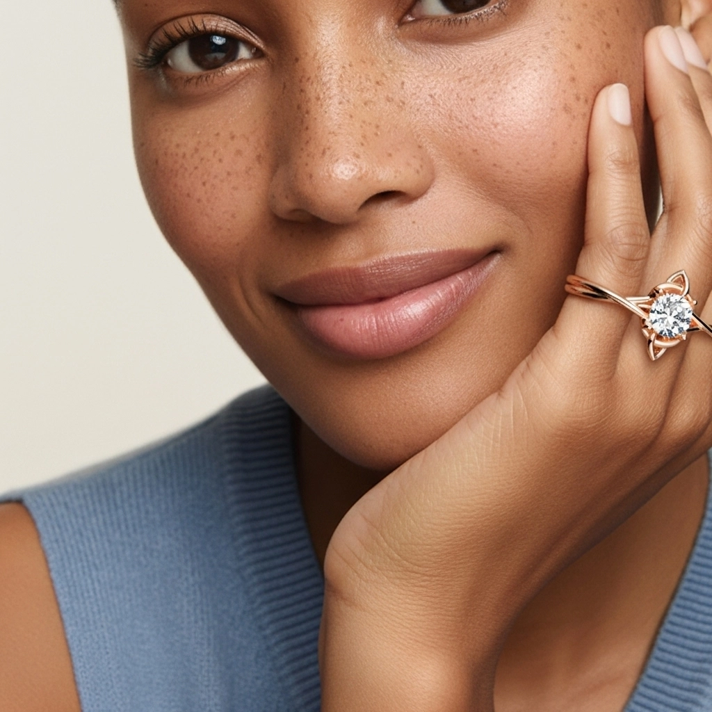 1.00ct Engagement Ring 925 Sterling Silver