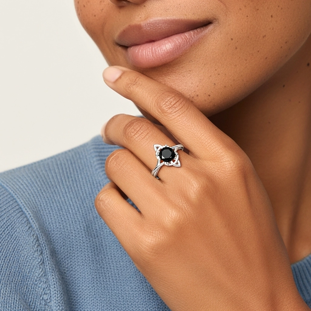 Celtic Knot Solitaire Engagement Ring 1.00ct Cubic Zirconia