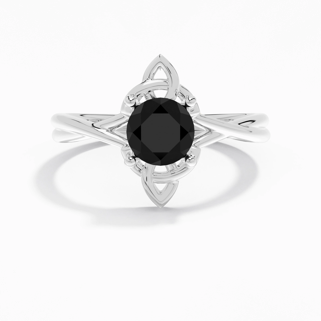 Celtic Knot Solitaire Engagement Ring 1.00ct Cubic Zirconia
