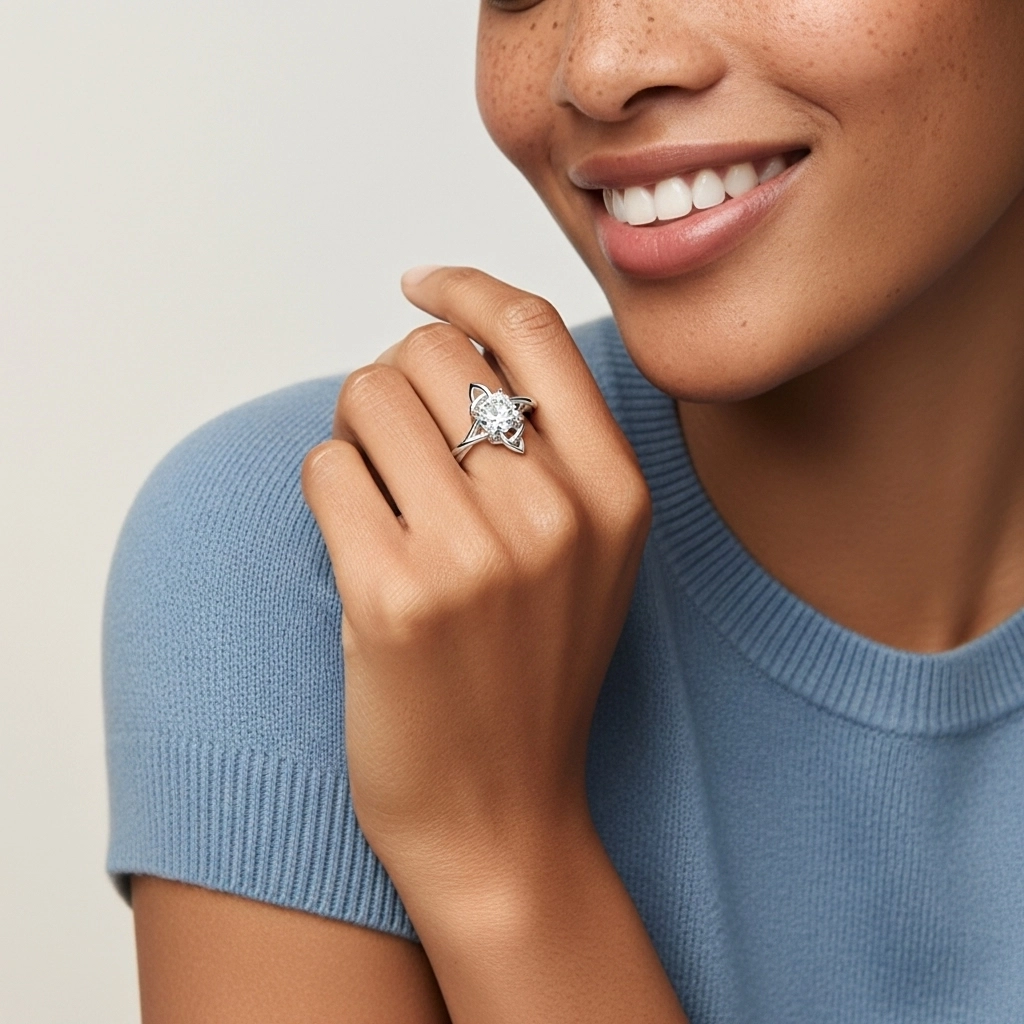 Noeud celtique Solitaire Bague de fiançailles 1.00ct